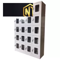 Tủ locker-Tủ sắt sơn tĩnh điện 20 khoang 20C5K cánh kính